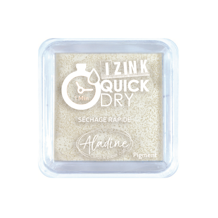 Aladine Izink quick dry pigment Inktkussen 5x5cm wit