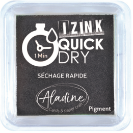 Aladine Izink quick dry pigment Inktkussen 5x5cm zwart