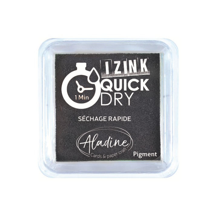 Aladine Izink quick dry pigment Inktkussen 5x5cm zwart