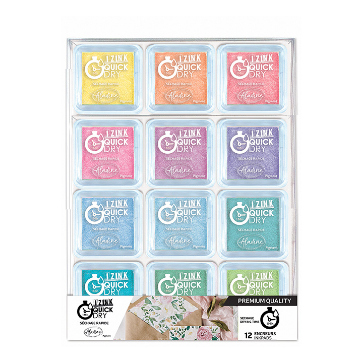Aladine Izink quick dry pigment inktkussen set 3