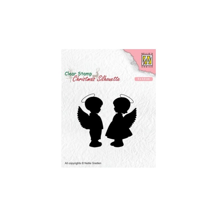 NC • Christmas Silhouettes clear stempel Angelgirl and -Boy