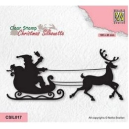 NC • Christmas Silhouettes clear stempel Ho Ho Santaclaus