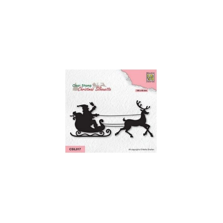 NC • Christmas Silhouettes clear stempel Ho Ho Santaclaus