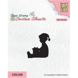 NC • Christmas Silhouettes clear stempel Little Boy Got A Present