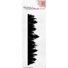 NC • Christmas Silhouettes clear stempel Pine Tree Border