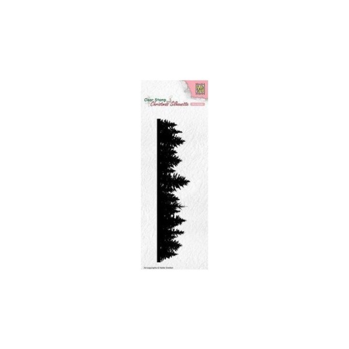 NC • Christmas Silhouettes clear stempel Pine Tree Border