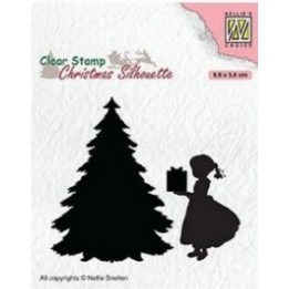 NC • Christmas Silhouettes clear stempel Thank You Santa!!