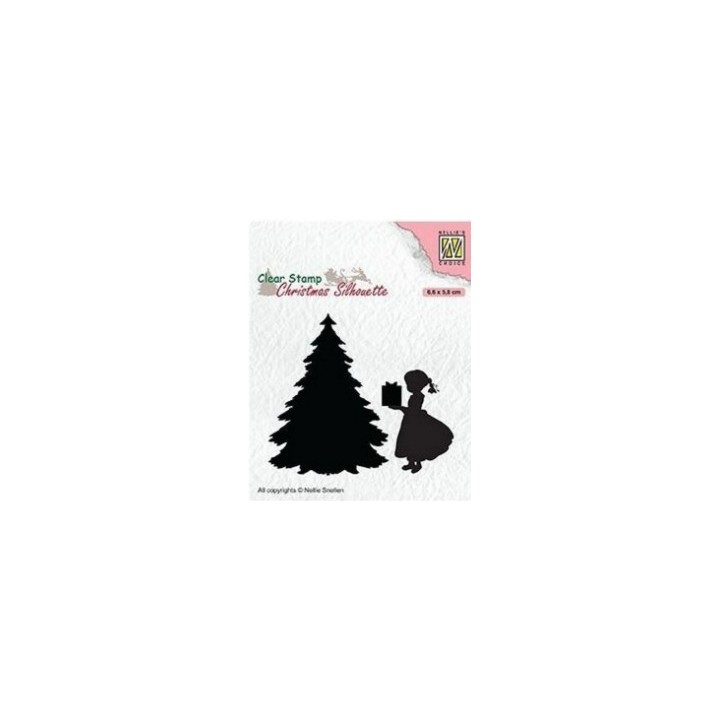 NC • Christmas Silhouettes clear stempel Thank You Santa!!
