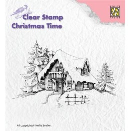 NC • Christmas Time clear stempel Snowy House