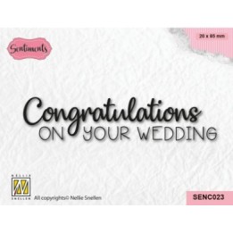 Nellie's Choice • Sentiments Clear Stamp Congratulations