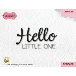 Nellie's Choice • Sentiments Clear Stamp Hello Little One