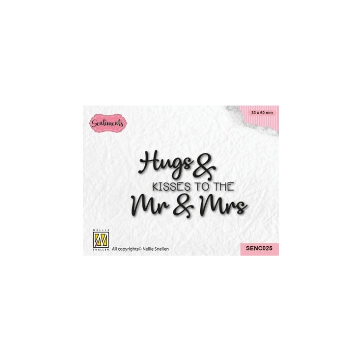 Nellie's Choice • Sentiments Clear Stamp Hugs & Kisses