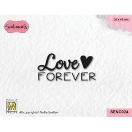 Nellie's Choice • Sentiments Clear Stamp Love Forever