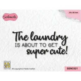 Nellie's Choice • Sentiments Clear Stamp Super Cute Laundry