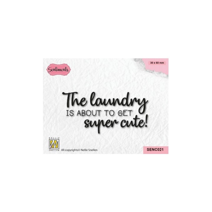 Nellie's Choice • Sentiments Clear Stamp Super Cute Laundry