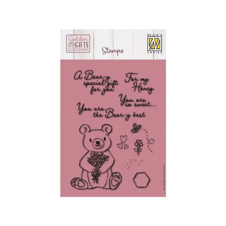 Nellie's Choice • Golden gifts Clear Stamps Beary Special 10st.