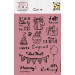 Nellie's Choice • Golden gifts Clear Stamps Celebrations 16st.