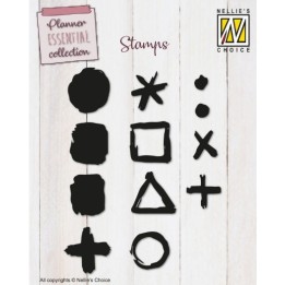 Nellie's Choice • Planner Essentials Clear Stamps Checkpoints 12st.