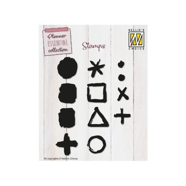 Nellie's Choice • Planner Essentials Clear Stamps Checkpoints 12st.