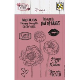 Nellie's Choice • Hearts & Hugs Clear Stamps Full of Hugs 9st.