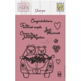 Nellie's Choice • Golden Gifts Clear Stamps Just Married 11st.