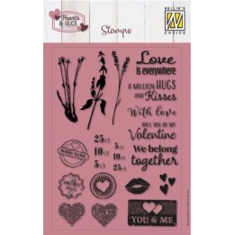 Nellie's Choice • Hearts & Hugs Clear Stamps Love is Everywhere 22st.