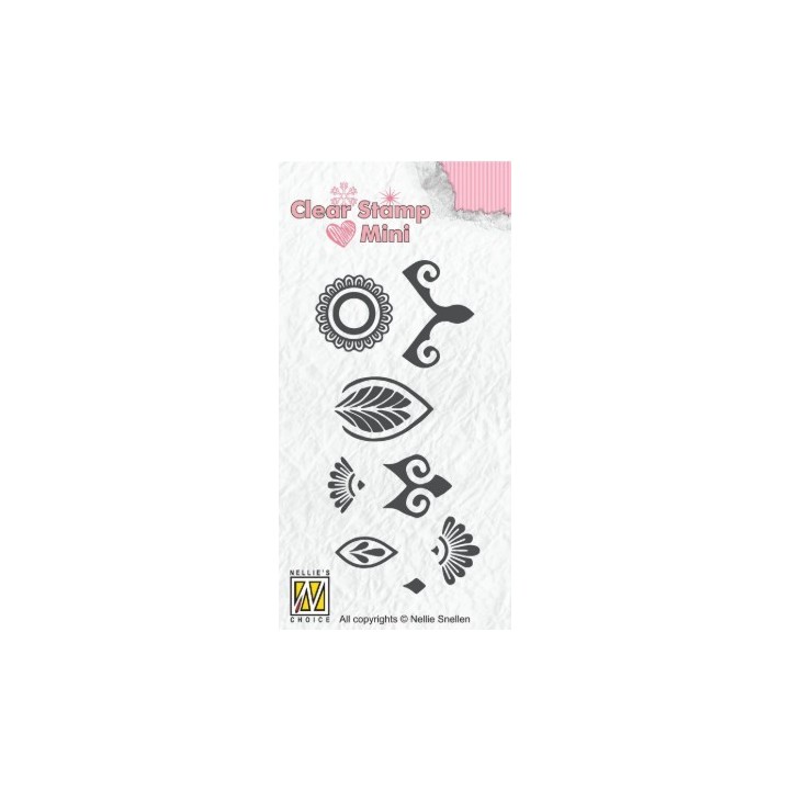 Nellie's Choice • Mini Clear Stamps Mandala Bloem-2