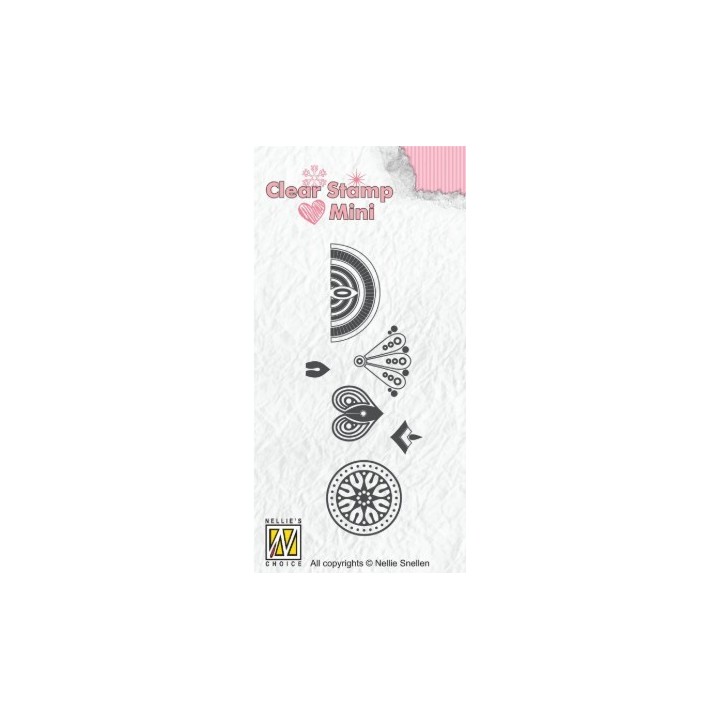 Nellie's Choice • Mini Clear Stamps Mandala Bloem-3
