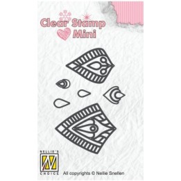Nellie's Choice • Mini Clear Stamps Mandala Bloemen-Ster