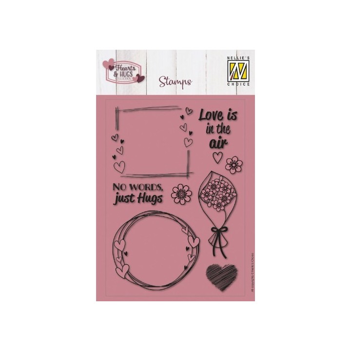 Nellie's Choice • Hearts & Hugs Clear Stamps No Words