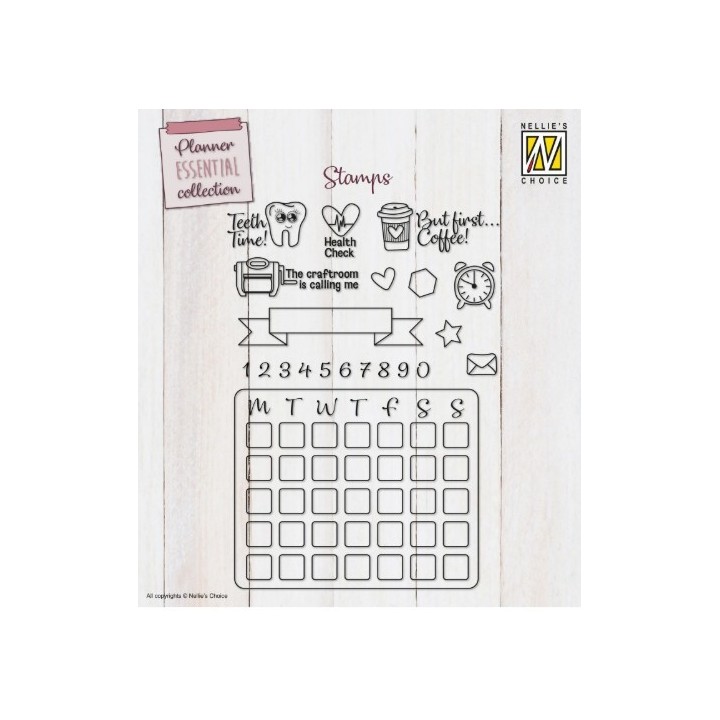 Nellie's Choice • Planner Essentials Clear Stamps Plan It 22st.