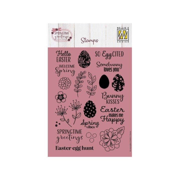 Nellie's Choice • Springtime Greetings Clear Stamps 22st.
