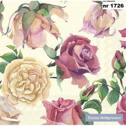Emma Bridgewater Pink roses cream servet 33x33cm