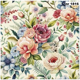 Rustic Bloom servet 33x33cm