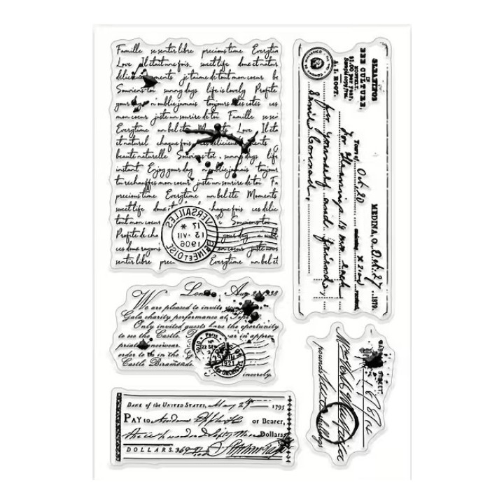 Clear stempel brieven 11x16cm