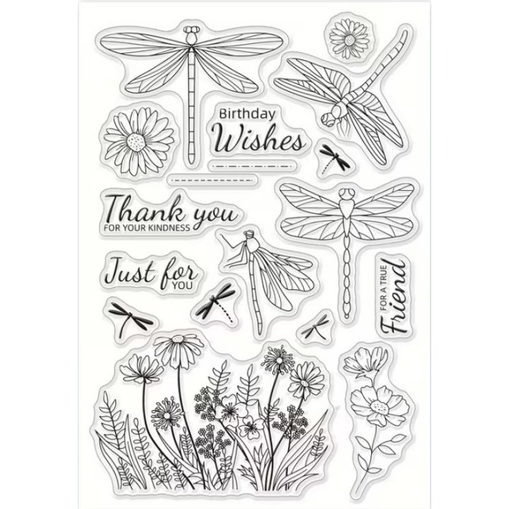 Clear stempel libelles 11x16cm
