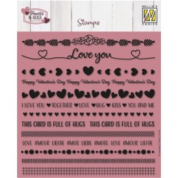 NC Hearts & Hugs clear stempel Strips Love & Hugs 13st.