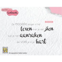 NC Dutch Sentiments clear stempel NL De Mooiste Dingen in Het Leven