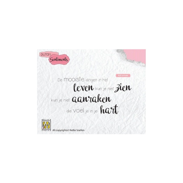 NC Dutch Sentiments clear stempel NL De Mooiste Dingen in Het Leven