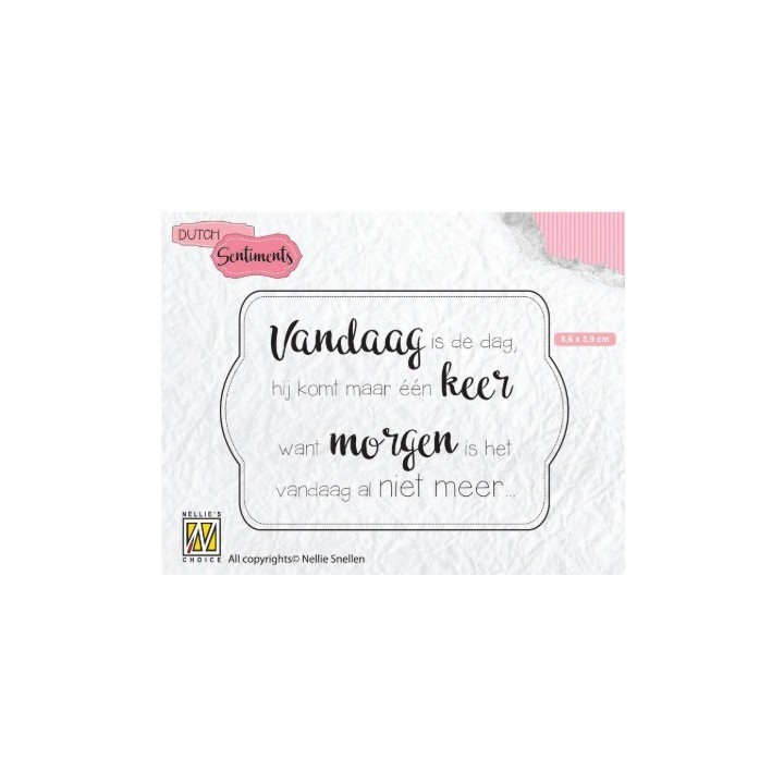 NC Dutch Sentiments clear stempel NL Vandaag Is De Dag