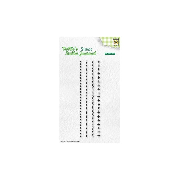 NC Nellie's Bullet Journal clear stempel set of borders 3