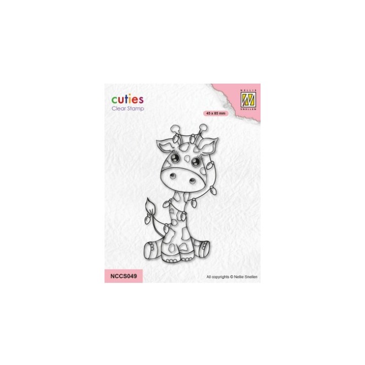 NC Cutie clear stempel Giraffe