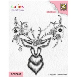 NC Cutie clear stempel Reindeer