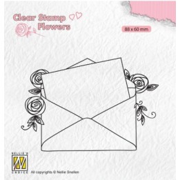 NC Flowers clear stempel Love Letter