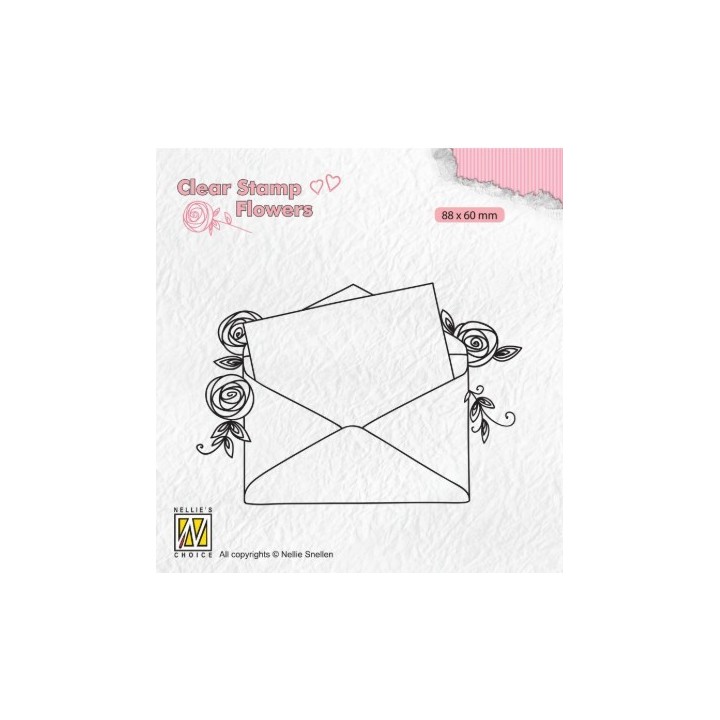NC Flowers clear stempel Love Letter