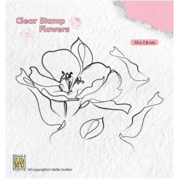 NC Flowers clear stempel Wild Rose