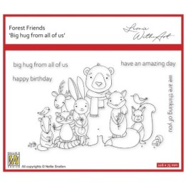 NC Forest Friends clear stempel Big Hug From All of Us