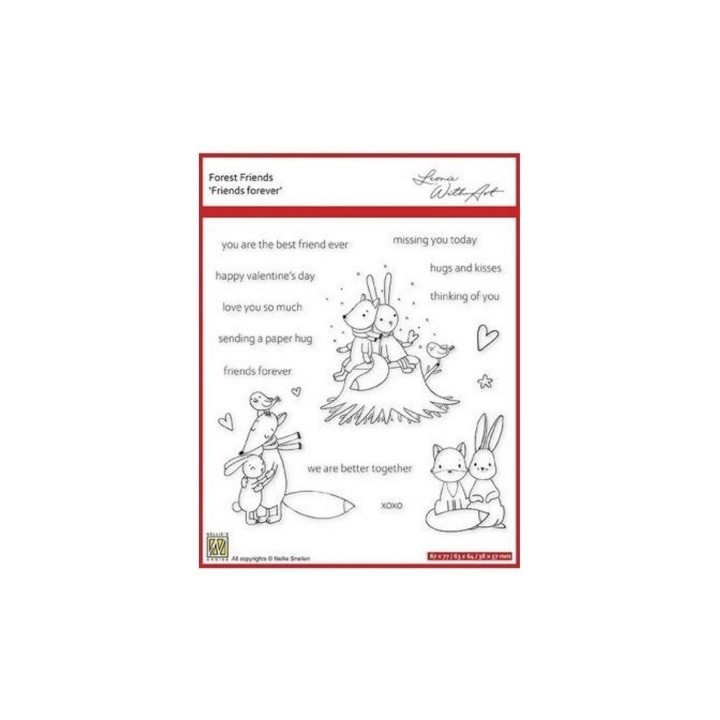 NC Forest Friends clear stempel Friends forever