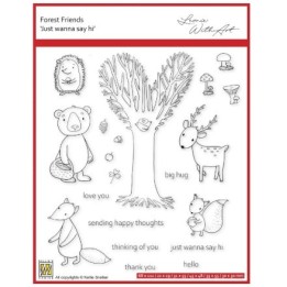 NC Forest Friends clear stempel Just Wanna Say Hi