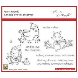 NC Forest Friends clear stempel Sending Love This Christmas